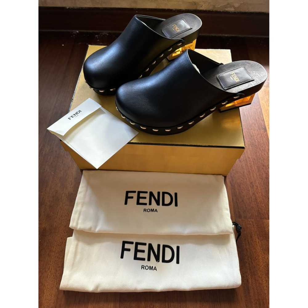 Fendi Leather mules & clogs - image 3