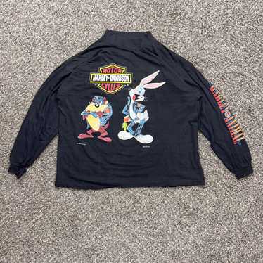 VINTAGE DEADSTOCK 1993 TAZ x HARLEY DAVIDSON fun wear CREWNECK SWEATSHIRT 2024 XXL