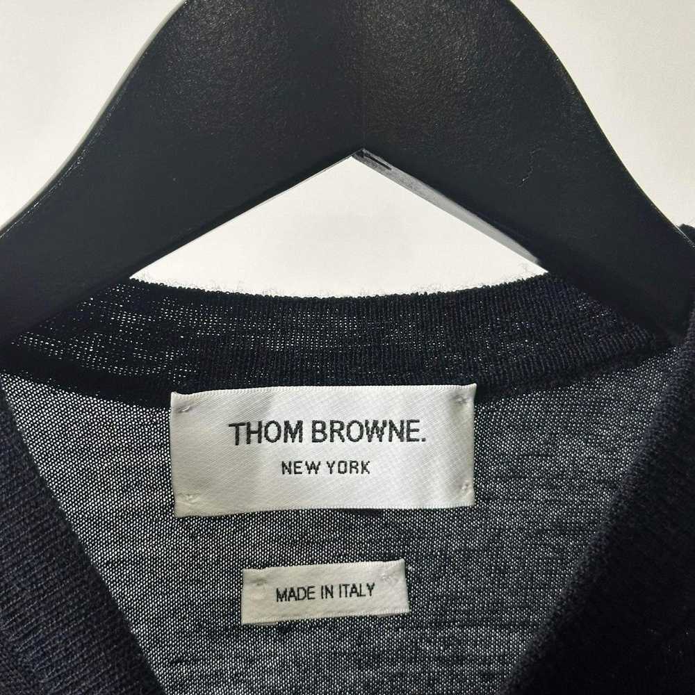 Luxury × Thom Browne THOM BROWNE 4BAR NAVY WOOL K… - image 4