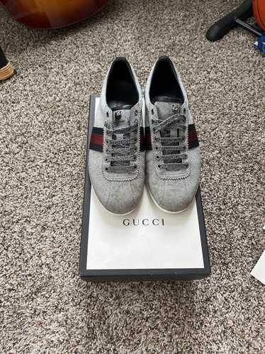 Gucci Gucci silver sneaker glitter studs