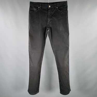 Ermenegildo Zegna Black Cotton Blend Straight Jean
