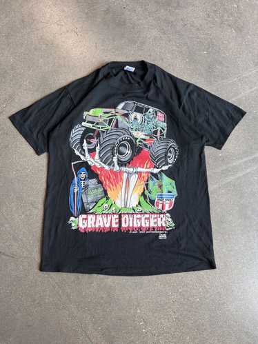 Vintage 90s Grave Digger T-Shirt Size Large