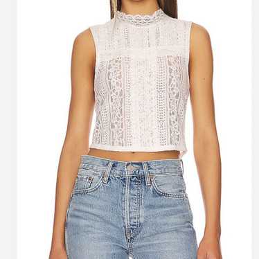 Free People Free People Tea Party Top Ivory Tank L