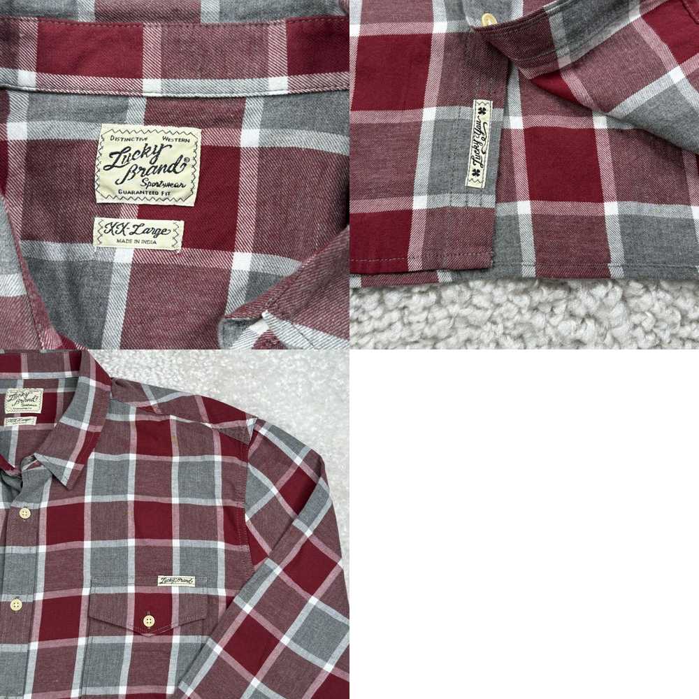 Lucky Brand Lucky Brand Shirt Mens 2xl Red Plaid … - image 4