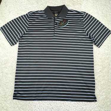 Vintage Greg Norman Polo Shirt Mens XL Blue Strip… - image 1