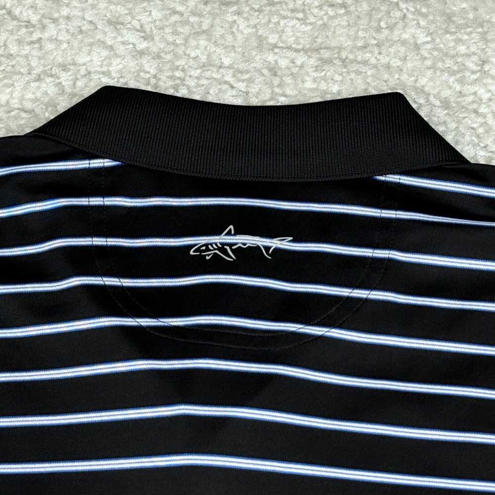 Vintage Greg Norman Polo Shirt Mens XL Blue Strip… - image 3
