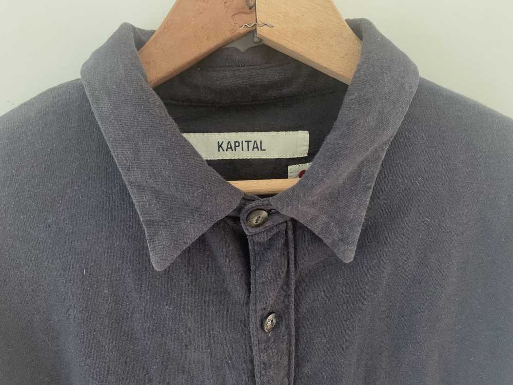 Kapital Kapital Black Jersey Pocket Button Shirt - image 2