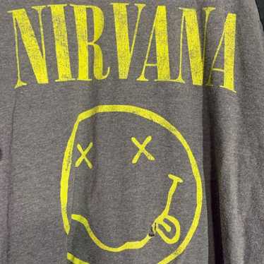 Designer Nirvana gray baseball length sleeve grap… - image 1