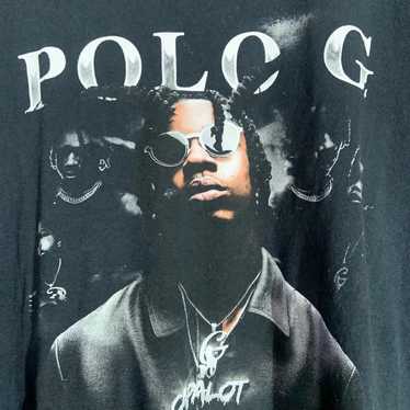 Designer Polo g large black graphic T-shirt - image 1