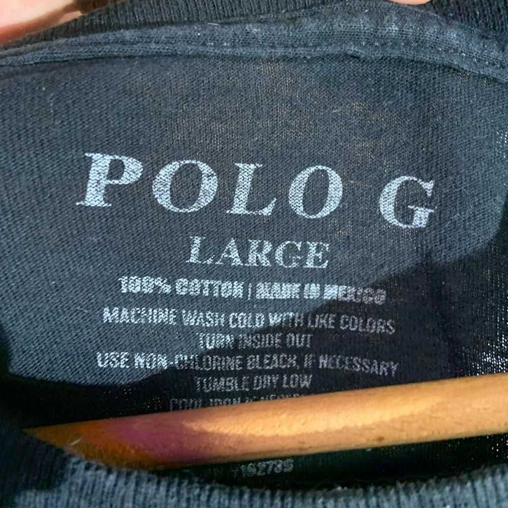 Designer Polo g large black graphic T-shirt - image 3