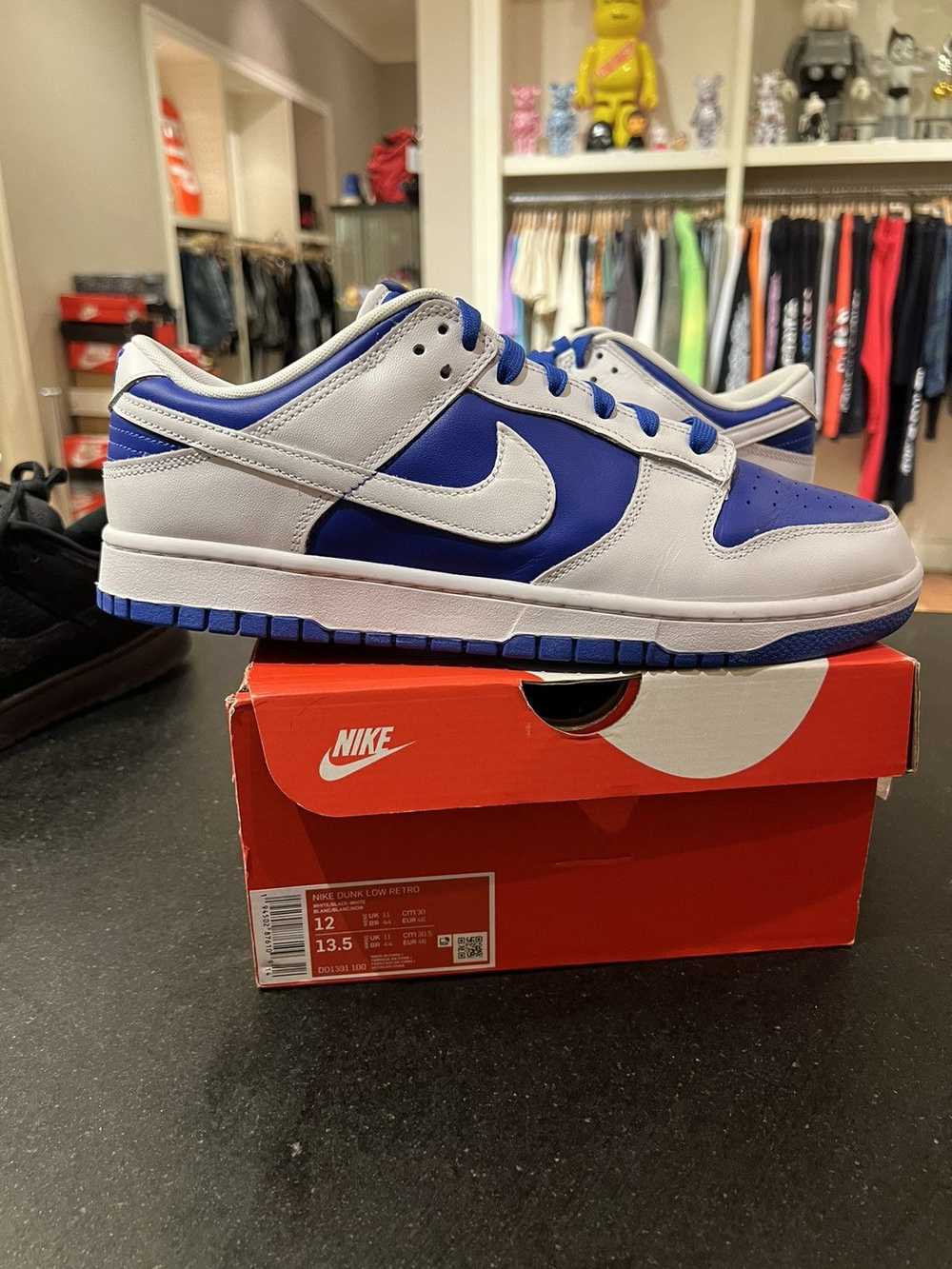 Nike Nike dunk low retro white blue - image 1