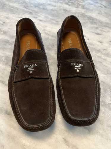 Prada Prada brown suede driving shoes