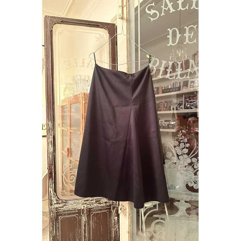 スカート Jil Sander Black Viscose Satin Long Skirt Satin midi skirt in black - Jil Sander | Mytheresa