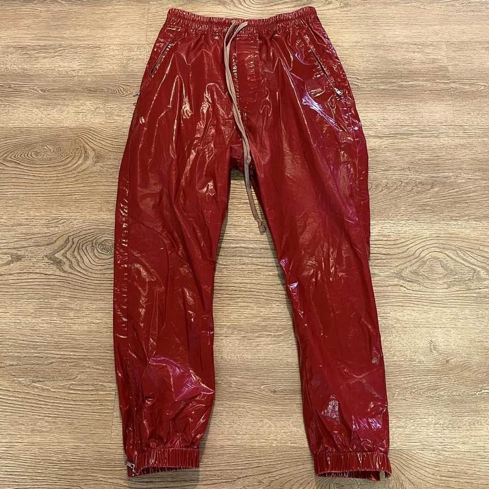 Rick Owens FW19 Larry Wet Look Track Pants sz46 f… - image 2