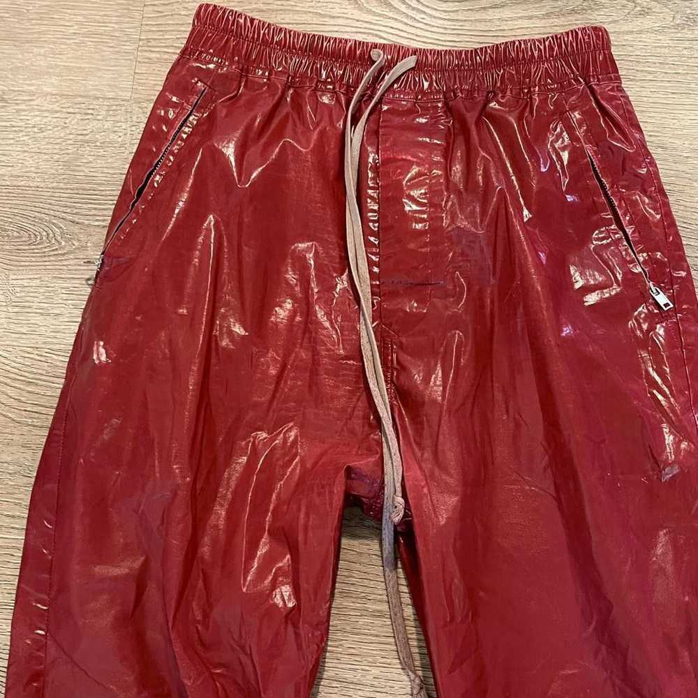 Rick Owens FW19 Larry Wet Look Track Pants sz46 f… - image 3