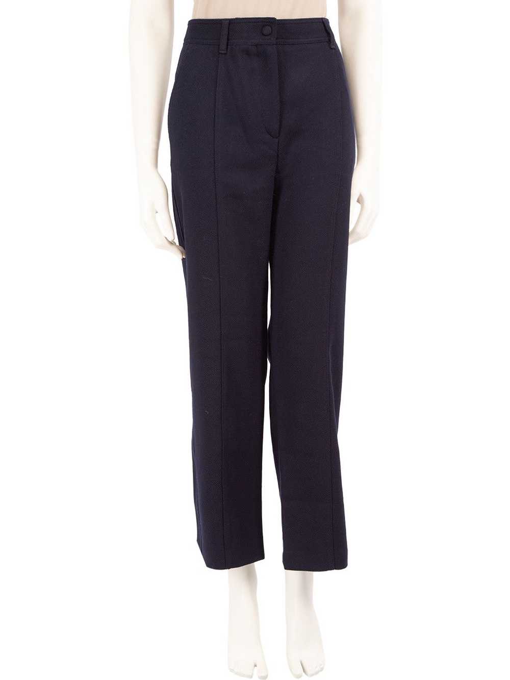 Me+Em Navy Tailored Mid Rise Trousers - image 1