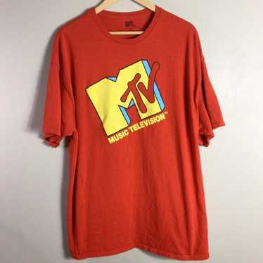 Mtv Retro MTV Music Television T Shirt Red Oversiz