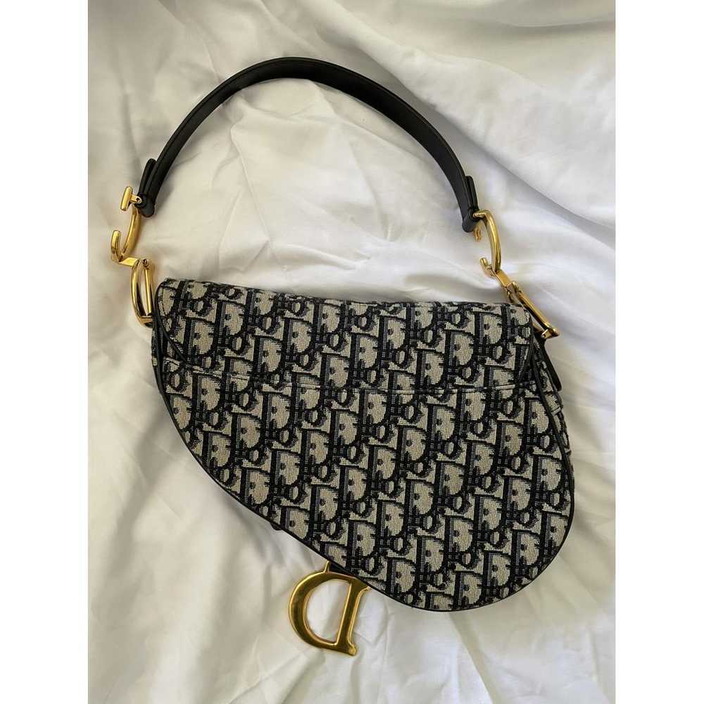 Dior Saddle linen handbag - image 3