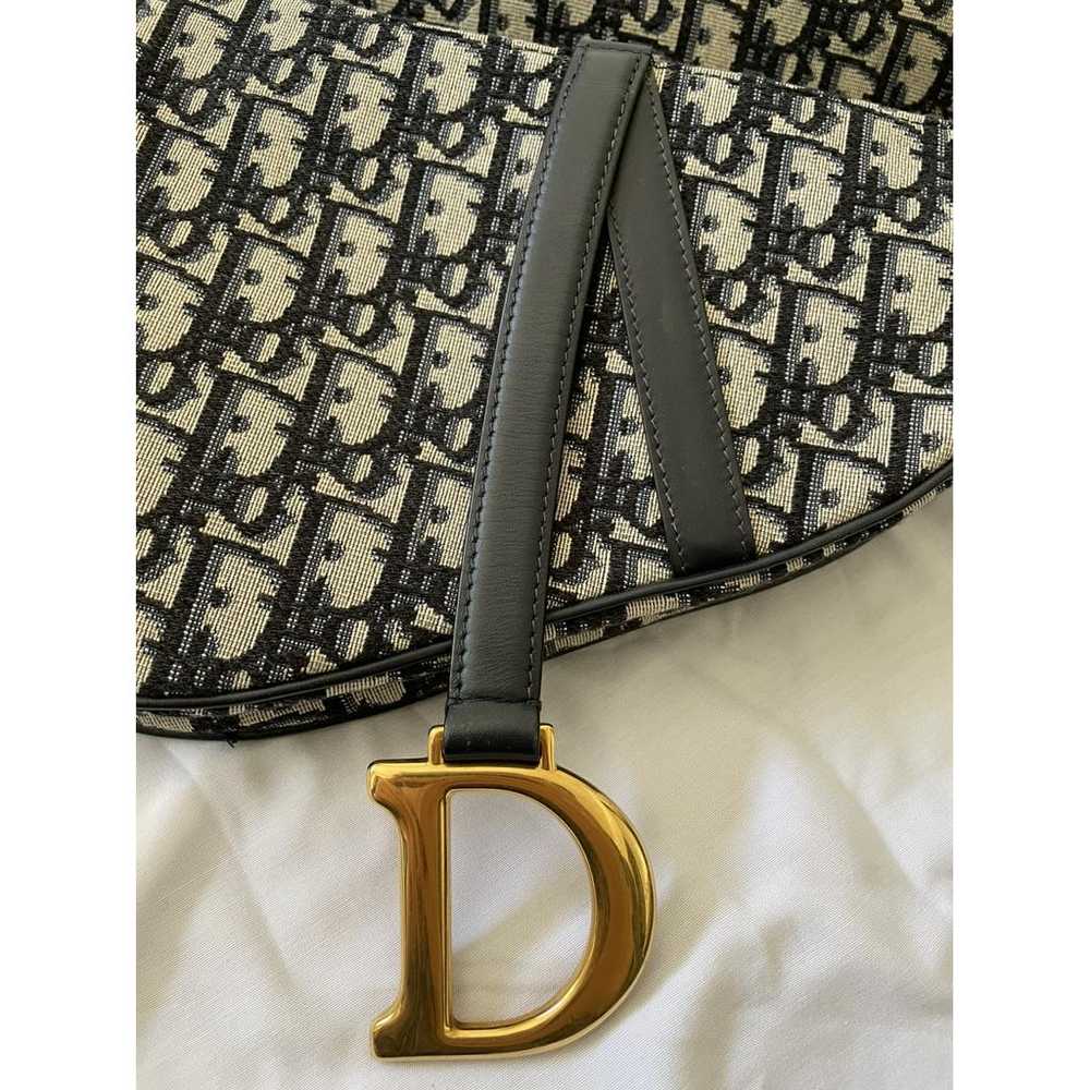 Dior Saddle linen handbag - image 4