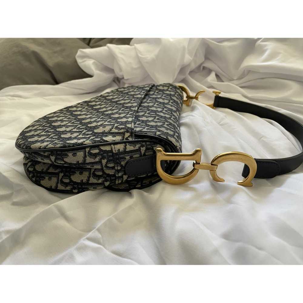 Dior Saddle linen handbag - image 5