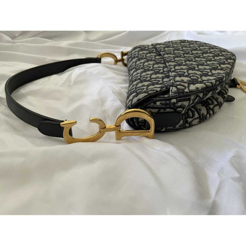 Dior Saddle linen handbag - image 6