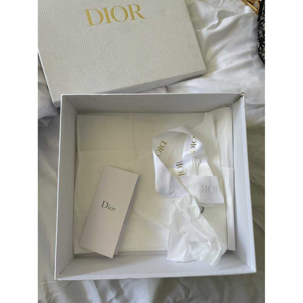 Dior Saddle linen handbag - image 8