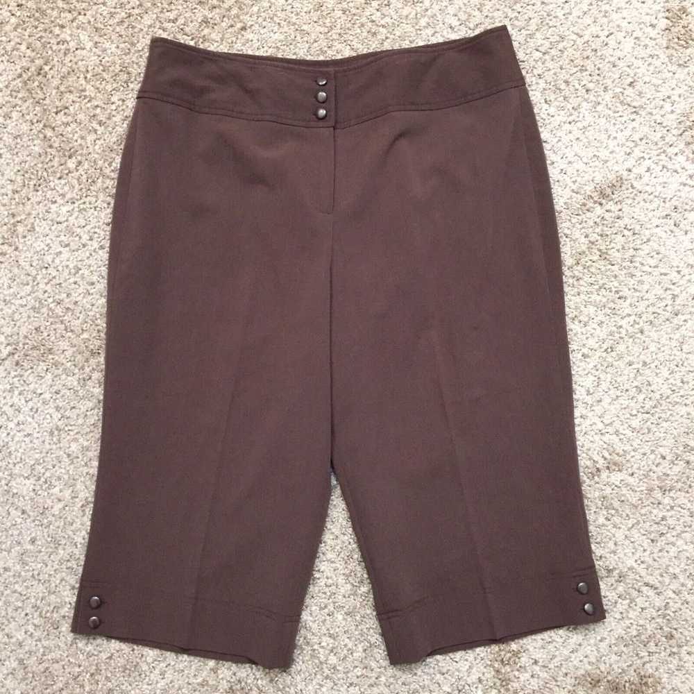 Vintage Dressbarn Capri Pants Womens Size 14 Brow… - image 1