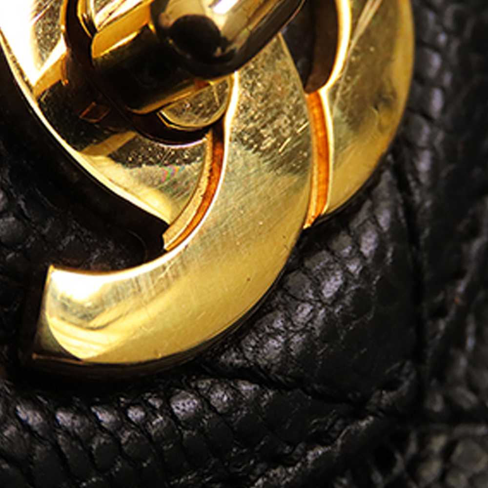 Black Chanel CC Quilted Caviar Shoulder Bag - image 11