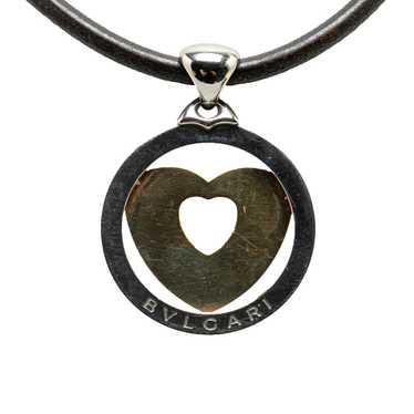 Gold Bvlgari 18K Tondo Heart Pendant Necklace