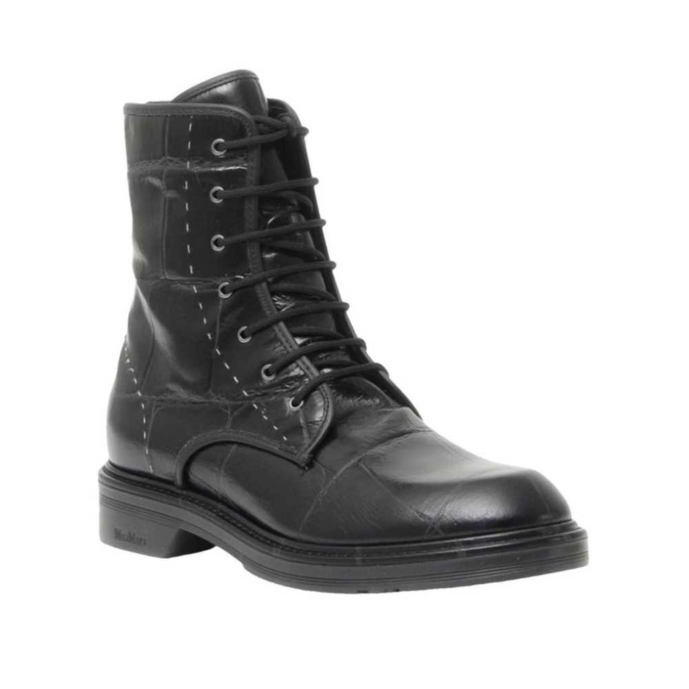 Max Mara Leather lace up boots - image 2