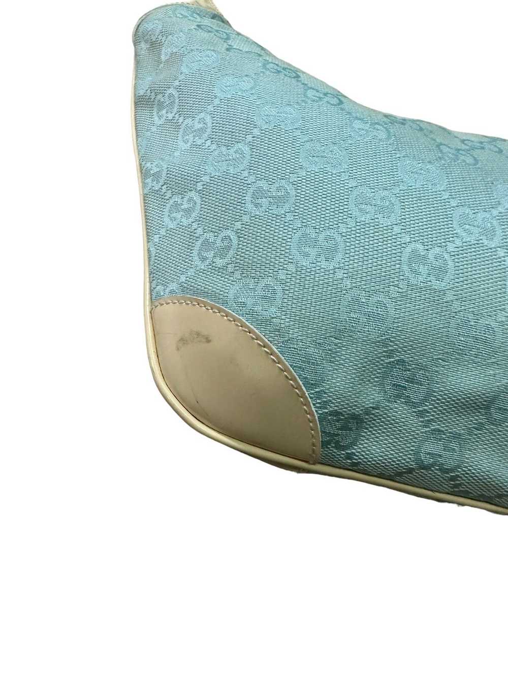 Gucci AUTHENTIC GUCCI MONOGRAM SOFT BLUE HOBO BAG - image 6
