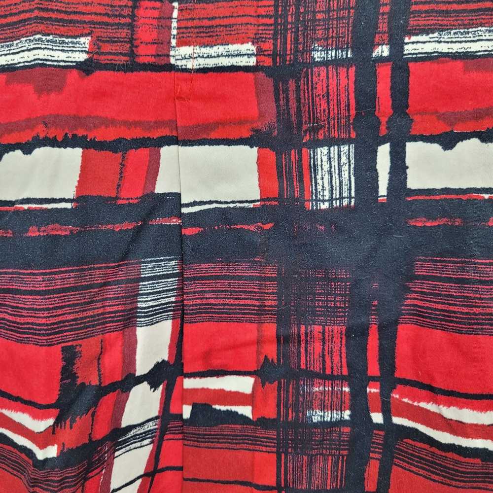 Vintage 90s New York & Company Skirt 14 Red Black… - image 2