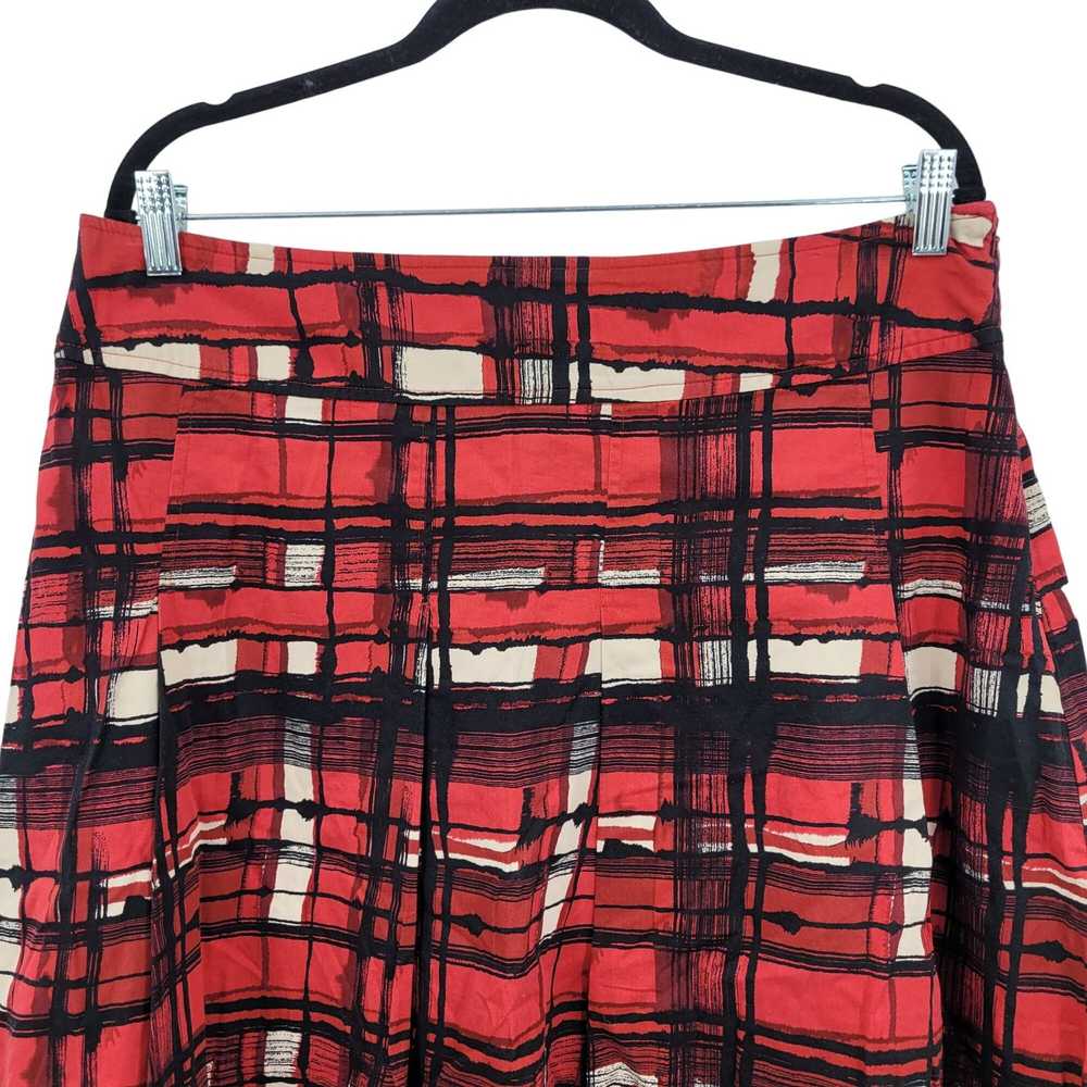 Vintage 90s New York & Company Skirt 14 Red Black… - image 4