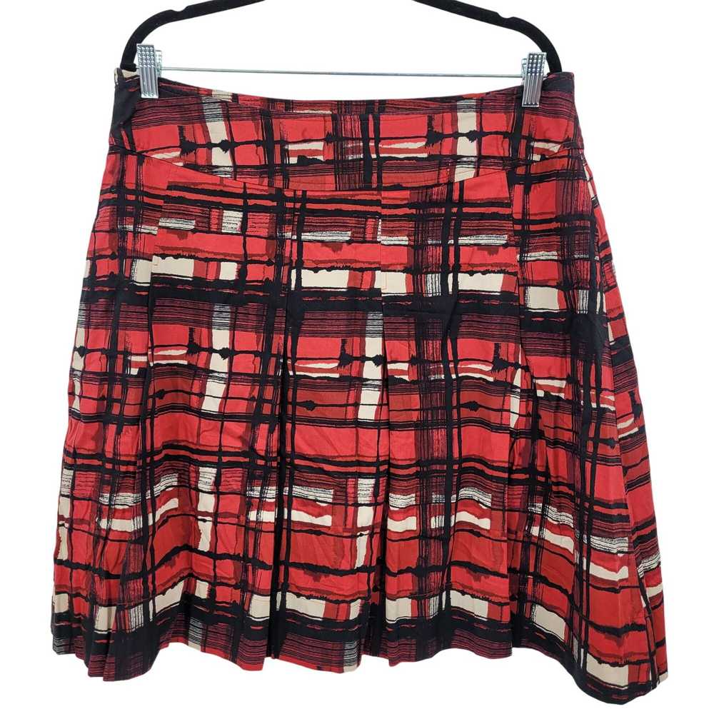 Vintage 90s New York & Company Skirt 14 Red Black… - image 6