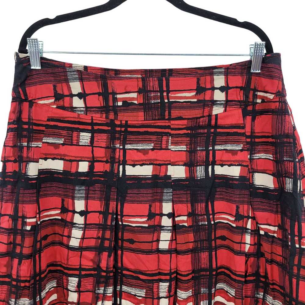 Vintage 90s New York & Company Skirt 14 Red Black… - image 7