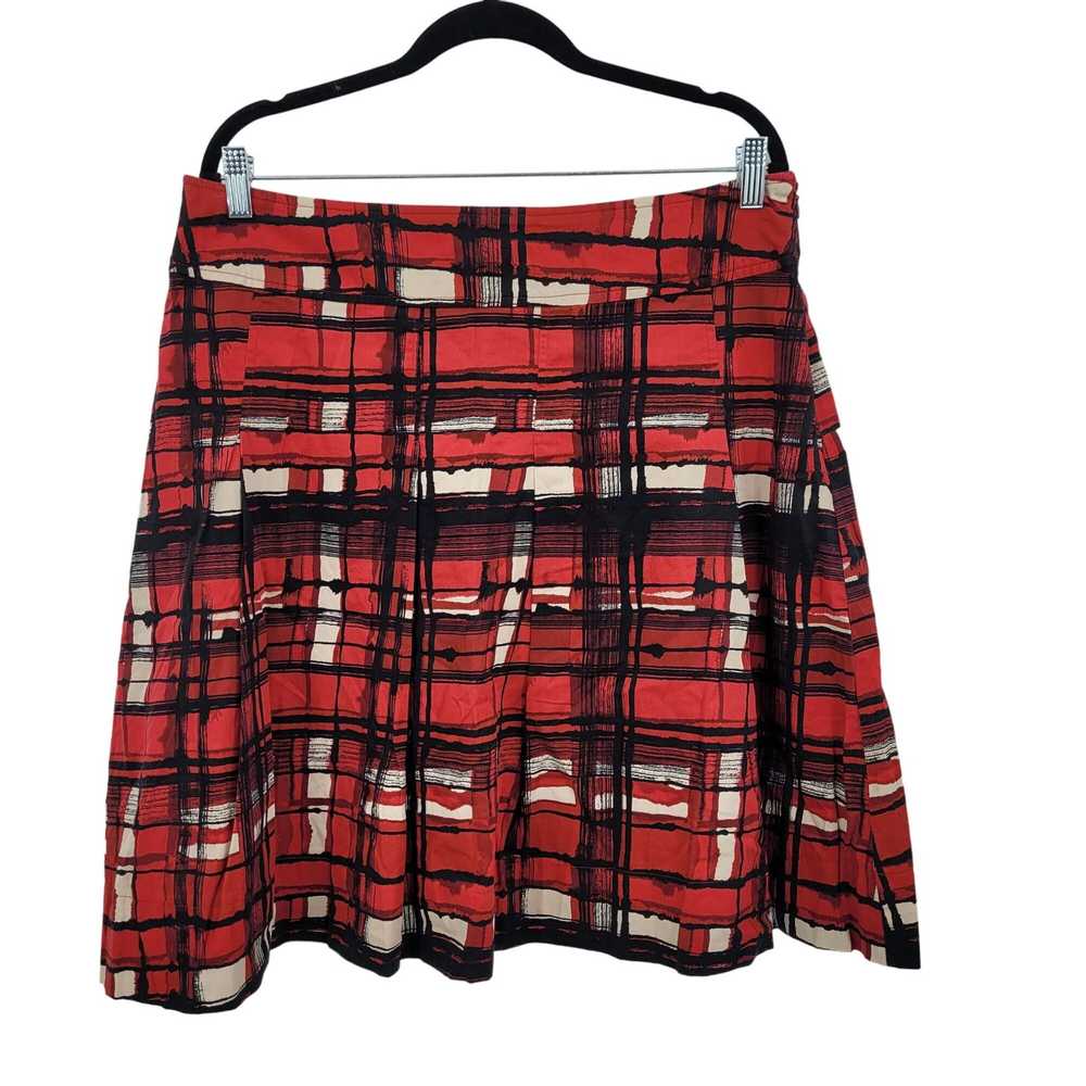 Vintage 90s New York & Company Skirt 14 Red Black… - image 9