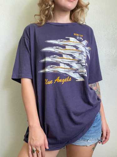 1980s Blue Angels Aircraft F/A 18 t shirt XL