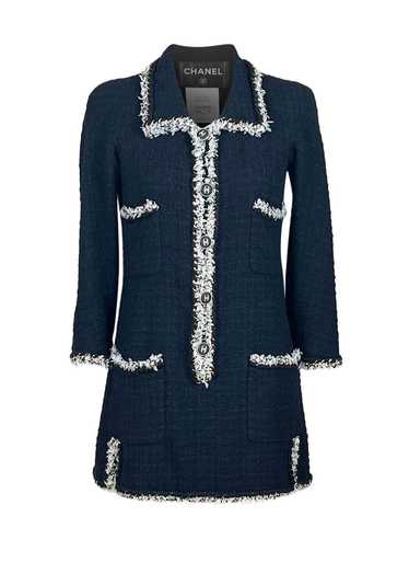 Product Details Chanel Navy Multipocket Tweed Dres