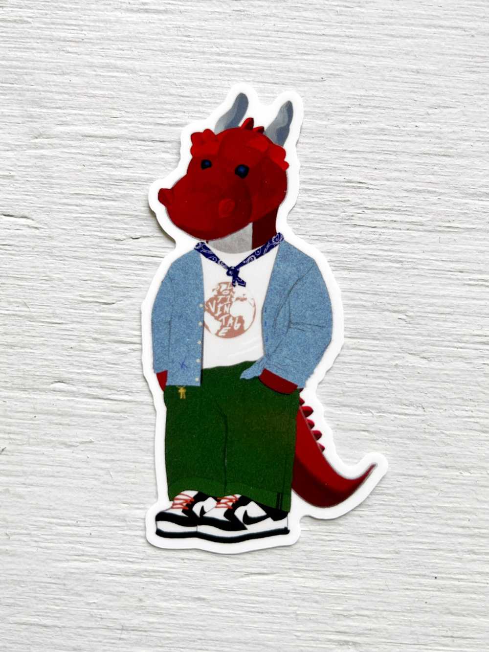 Lot 1 Red Dragon Sticker - image 1