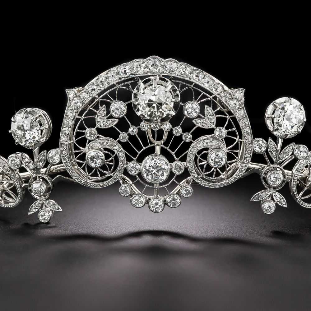 French Belle Epoque Convertible Diamond Necklace/… - image 2