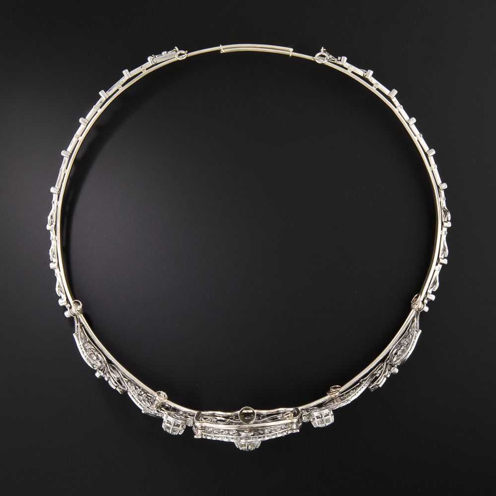 French Belle Epoque Convertible Diamond Necklace/… - image 6