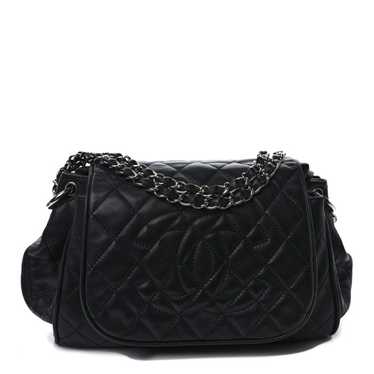CHANEL Caviar Quilted Timeless Accordion Flap Blac