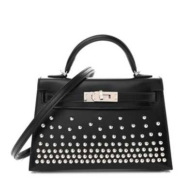 HERMES Box Studded Clout Mini Kelly Sellier 20 Bl… - image 1