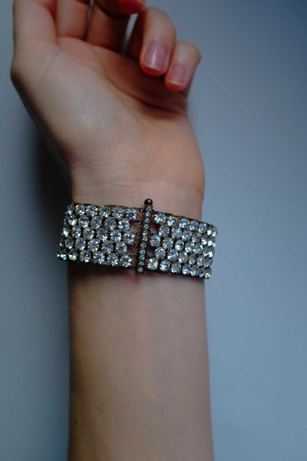 Antique Victorian Paste Diamond Pavé Bracelet |… - image 1