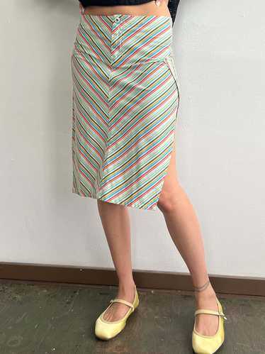 Vintage Diesel Striped Cotton Skirt - Multicolor