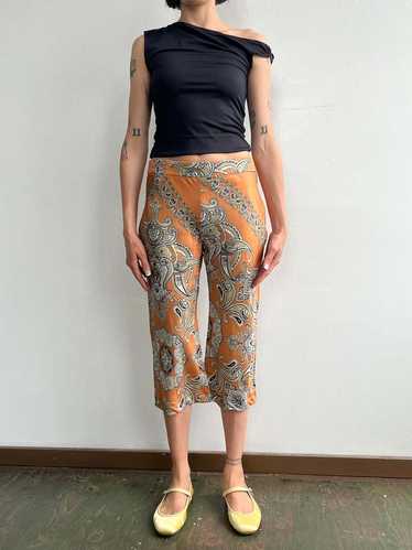 Vintage Chloe Slinky Paisley Capris