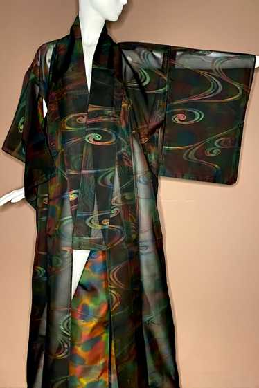 RAINBOW SWIRL SHEER KIMONO