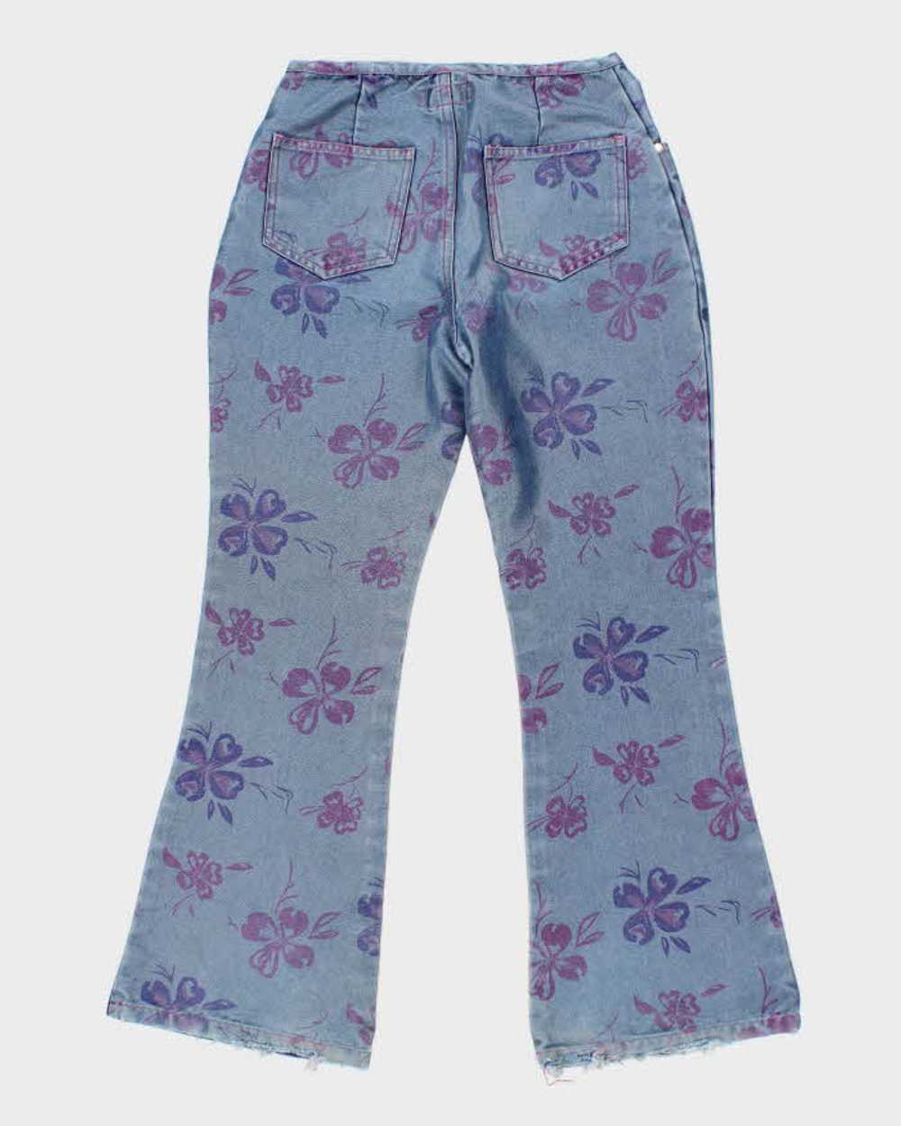 Vintage Y2K Women's Butterfly Printed Flare Jeans… - image 2