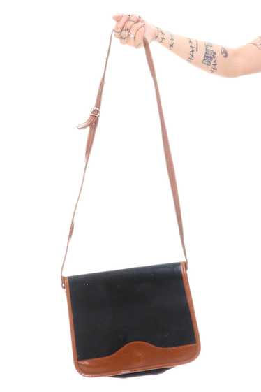 Vintage Y2K Black & Brown Leather Envelope Bag
