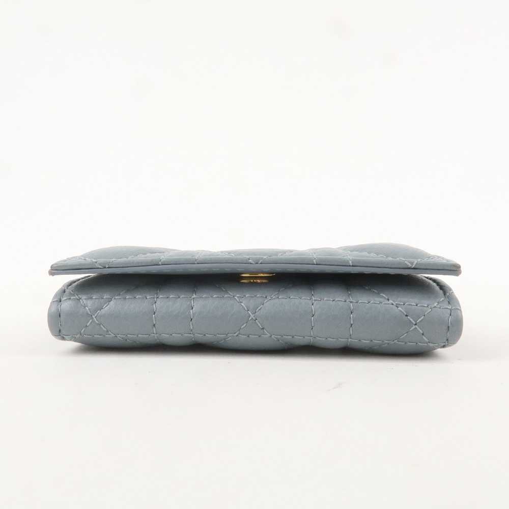 Christian Dior Cannage Leather Caro Bi-fold Walle… - image 5